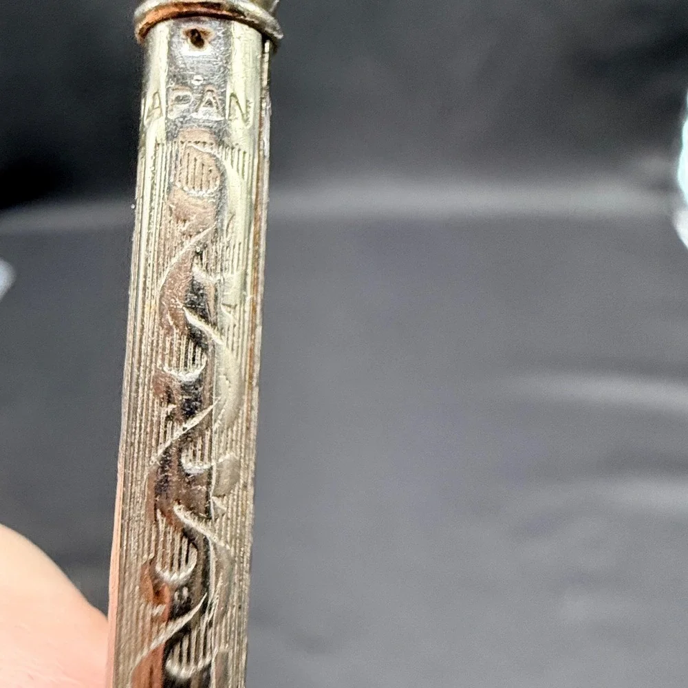 Vintage Miniature Mechanical Pencil Silver Tone Japan Chatelaine Pendant